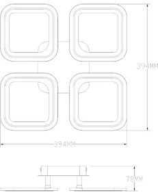 Plafonieră LED dimabilă Zuma Line MS232040R-WH STELLAR LED/30W/230V 3000-6000K alb + telecomandă