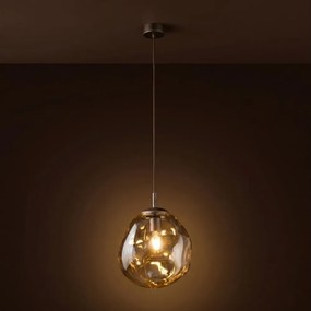 Brilagi - Lustră suspendată pe cablu VULCANO 1xE27/15W/230V Ø 25 cm bronz/bej fumuriu