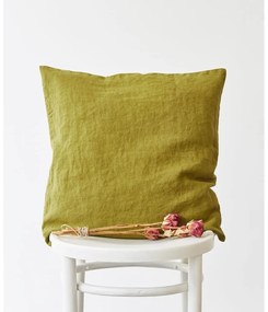 Față de pernă din in 50x50 cm Moss Green – Linen Tales