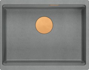 Chiuveta din granit Logan 100 gri metalic