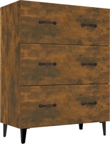 vidaXL Dulap, stejar fumuriu, 69,5x34x90 cm, lemn compozit