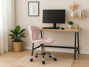 Set pentru birou masa de birou TAYLOR SONOMA 100x50 cm + scaun de birou AVOLA VELVET roz pudrat