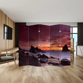Paravan - Apus de soare pe mal (210x170 cm)