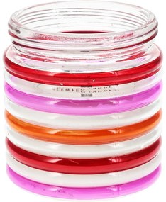 Lumânare repelentă Citronella Stripes, 780 g, 11 xîn 12 cm, roșu
