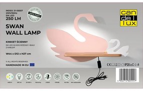 Corp de iluminat pentru copii alb/roz Swan – Candellux Lighting