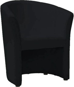 Fotoliu TM-1, negru, piele ecologica/plastic, 67x60x76 cm