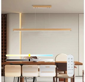 Brilagi - Lustru LED dimabil pe cablu OAK SMART LED/30W/230V Wi-Fi Tuya stejar+telecomandă