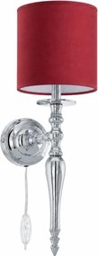 BRILAGI - Lampă de perete NUBILA 1xE27/60W/230V crom lucios/roșu pompeian