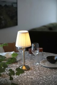 Markslöjd 109126 - Lampă de masă LED reîncărcabilă, reglabilă, ANNO 1xE14/2W/2000 mAh, alb/alamă