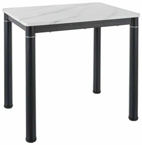 Masă de bucătărie Damar W 80 x 60 cm, marmură / negru