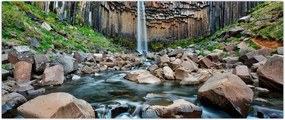 Tablou - Cascada Svartifoss, Islanda (120x50 cm)