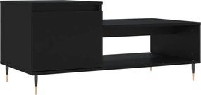 vidaXL Măsuță de cafea, negru, 100x50x45 cm, lemn prelucrat