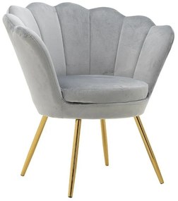 Fotoliu Grey Gold Velvet 76cm x 60cm x 80cm
