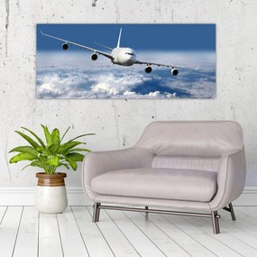 Tablou - Avion în nori (120x50 cm)