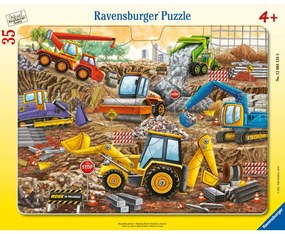 PUZZLE TIP RAMA UTILAJE LA MUNCA 35 PIESE - RAVENSBURGER (RVSPC04155)