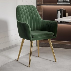 Scaun verde pentru bucătărie, soft, cu cotieră , în stil art nouveau - 2 buc. Deprimo j040379-verde by Deprimo