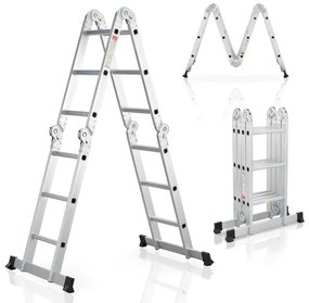 Juskys Scara multifuncțională din aluminiu 360 cm