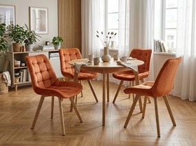 Scaun de dining SORIA VELVET, teracota