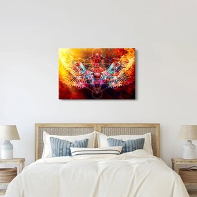 Tablou - Merkaba cu aripi, abstracție (90x60 cm)