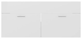 Dulap de chiuveta, alb extralucios, 100x38,5x46 cm, PAL Alb foarte lucios, Dulap pentru chiuveta, 1
