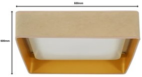 Brilagi-LED Corp de iluminat dimabil VELVET SQUARE LED/36W/230V Wi-Fi Tuya+telecomandă bej