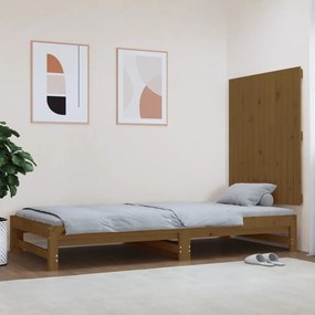824906 vidaXL Tăblie de pat pentru perete, maro miere, 82,5x3x90 cm, lemn pin