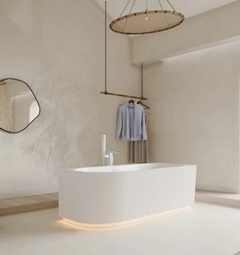 Cada freestanding Yara LED, colt perete dreapta, iluminare LED, acril, Alb lucios,160 cm, 5021R LED