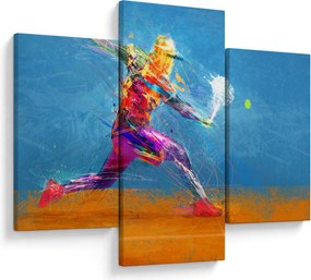 Tablou - Jucător de tenis pictat (90x60 cm)