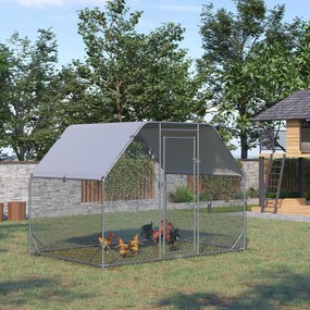 PawHut Coș pentru Găini cu Acoperiș, Coteț pentru 4-6 Găini, Casă în Aer Liber, 280x190x195 cm | Aosom Romania