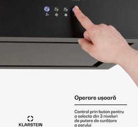 Klarstein Kronleuchter, hota tip insulă, 596 m³ / h, panou LED, clasa de eficiență energetică A