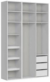 Dulap de haine Flex 133 (alb) (cu oglindă). 1098235