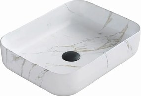Mexen Carla chiuvetă de blat 50 x 39 cm, piatră albă - 21555091