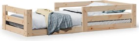 vidaXL Cadru de pat fără saltea 70x140 cm lemn masiv pin