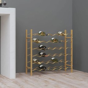 Suport sticle de vin pentru 36 sticle, auriu,metal Auriu, 1, 36