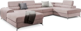 Colțar lemn masiv Formă U Extensibil Levi 347x202cm - Gojo 101, Dreapta