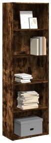 vidaXL Bibliotecă, stejar fumuriu, 60x30x189 cm, lemn prelucrat