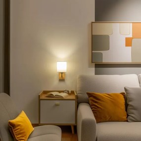 Lampă de perete Brilagi NUBILA WOOD 1xE27/25W/230V stejar/alb