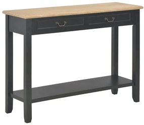 vidaXL Masă consolă, negru, 110 x 35 x 80 cm, lemn