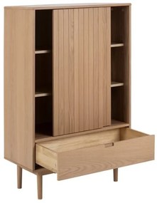 OFERTA Comoda LUCERO cu usi glisante si sertar, decor stejar a II-a calitate