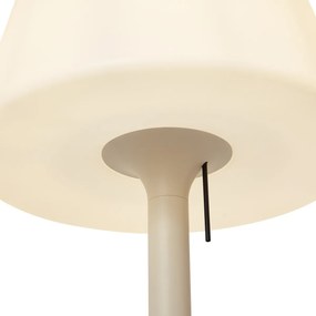 Lampă modernă de exterior bej cu abajur alb IP44 - Big Virginia