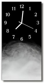 Ceas de perete din sticla vertical Negru de fum