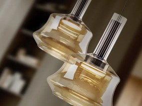 Pendul LED modern design decorativ Scarlet 1L amber