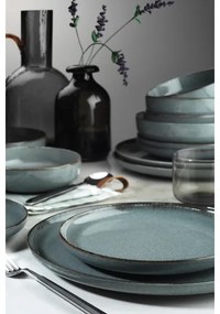 Set de masă 16 piese gri/porțelan