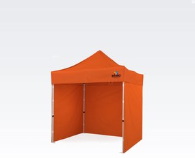 Altană cu foișor tip evantai 2x2 m Oțel | Spațiu Profesional Montat în 45 s. - cu 3 pereți - Portocaliu