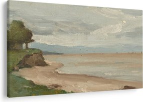 Tablou - Jean-Baptiste-Camille Corot, Beach Near Etretat, reproducere (90x60 cm)