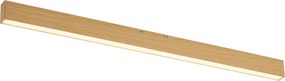 Plafonieră modernă din lemn ocru, cu LED integrat, reglabilă în 3 trepte 2700-4000K cu comutator DIP - Keane
