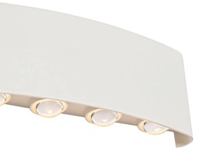 Aplică de perete exterioară albă inclusiv LED 10 lumini IP54 - Silly