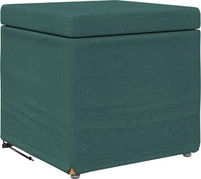 vidaXL Taburet Verde închis 41 x 41 x 40 cm Stofă și lemn prelucrat