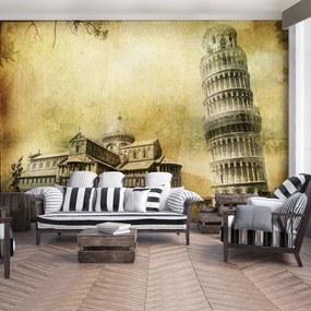 Fototapet - Vintage Art Pisa (254x184 cm)