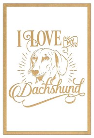 Tablouri   I Love My Dog   Gravate Laser cu Rasa Preferata